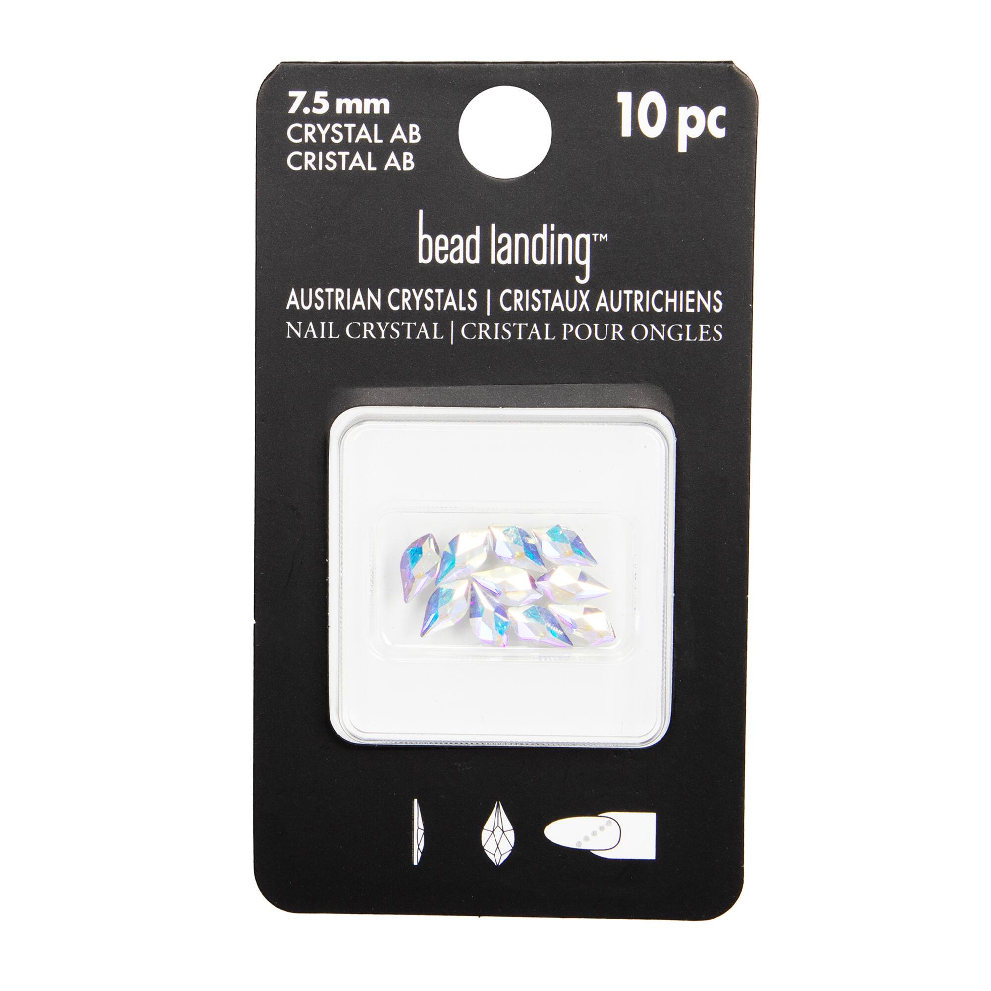 7.5mm Crystal AB Flame Glue-On Austrian Crystals by Bead Landing™, 10ct.